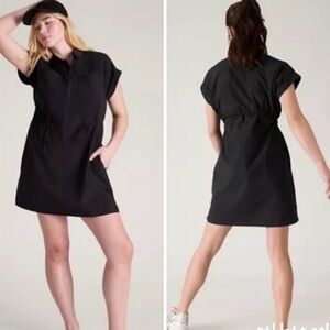 Athleta Black Topspin Dress
